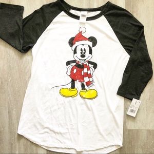 Mickey Mouse Christmas Raglan Tee